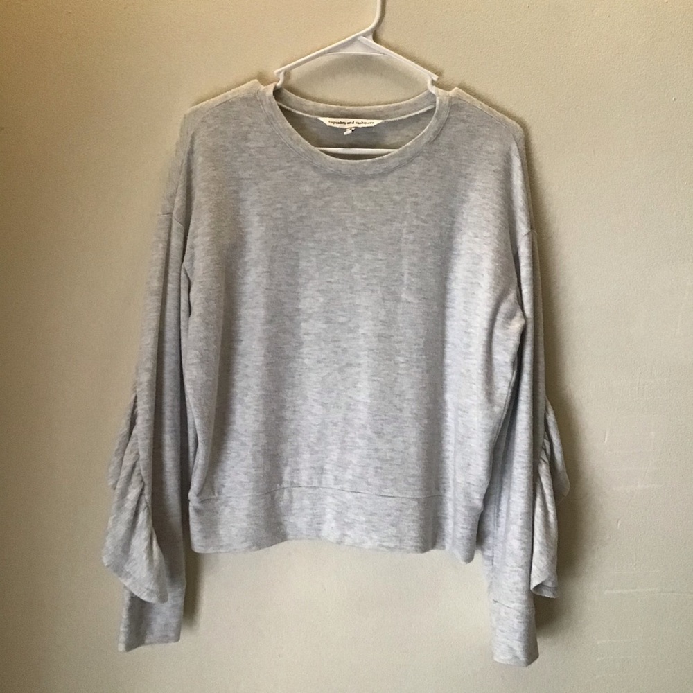 Grey Ruffle Sweater